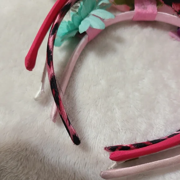 4Pc Hair accessories headband flowers, Leopard print,  hearts, (1) Bari Lynn - Picture 10 of 10